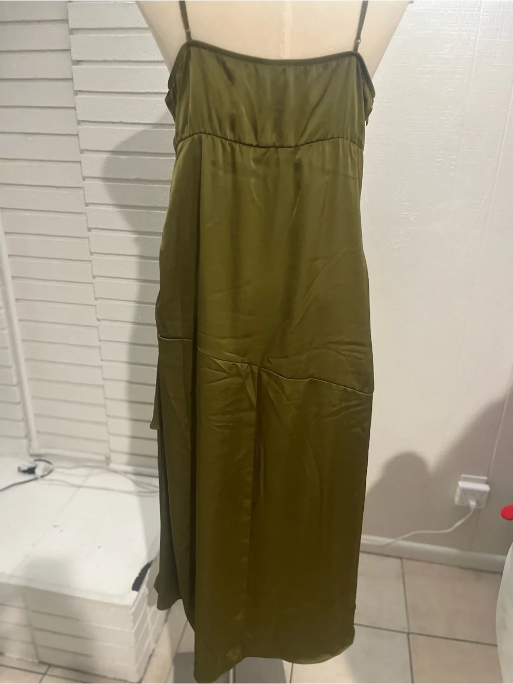 wild fable Olive Green Maxi Slip Dress